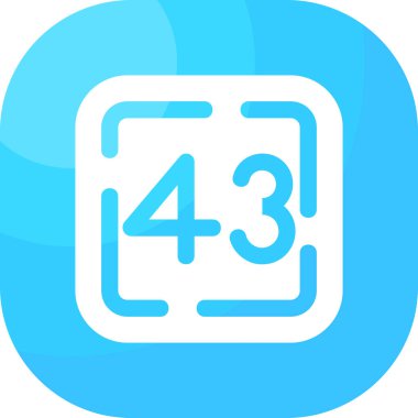 4 numaralı simge işareti, vektör illüstrasyonu