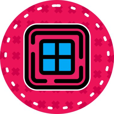 Kumarhane fişi. Basit illüstrasyon