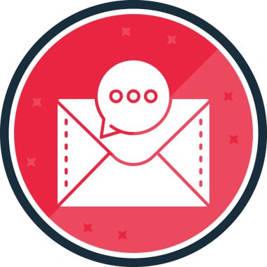 ileti ikonu vektör illüstrasyonu