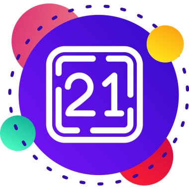 beyaz arkaplanda izole edilmiş renk takvimi simgesi. olay hatırlatıcı simgesi. Soyut çember rastgele şekiller. vektör.