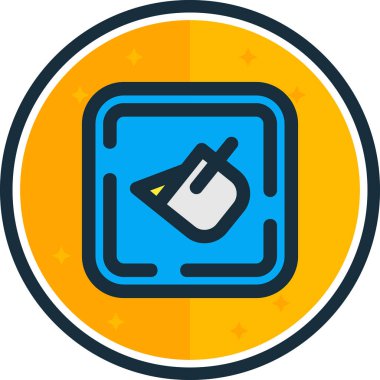 Boya fırçası daire şeklinde.