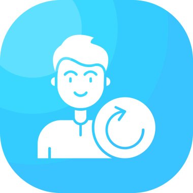 Adamım. Web simgesi basit illüstrasyon