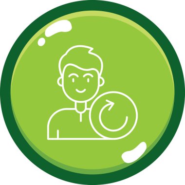 Avatar simgesi, vektör illüstrasyonu