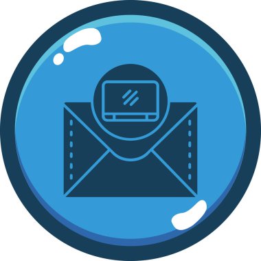 Zarf. Web simgesi vektör illüstrasyonu