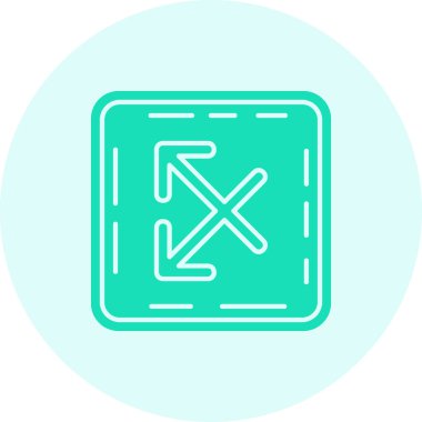 Okun izole edilmiş tek bir simgesinin vektör illüstrasyonu.