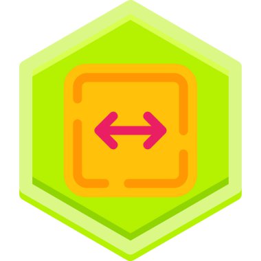 Yeşil ve sarı ok simgesine sahip bir arkaplanın vektör illüstrasyonu