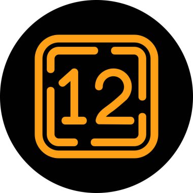 21 saat servis simgesi, vektör illüstrasyonu beyaz arkaplanda izole edildi