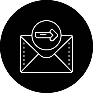 e-posta vektörü düz simgesi