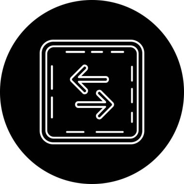 Yol işareti simgesinin vektör illüstrasyonu