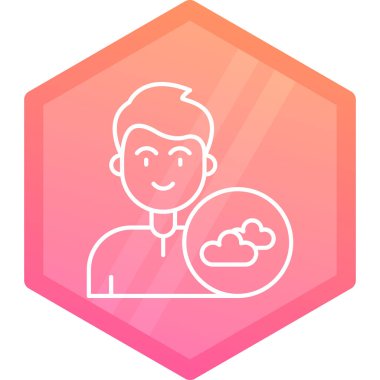 Kalkanı olan bir adamın vektör çizimi