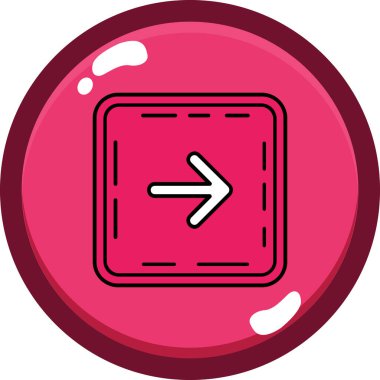 Bir düğme simgesinin vektör illüstrasyonu