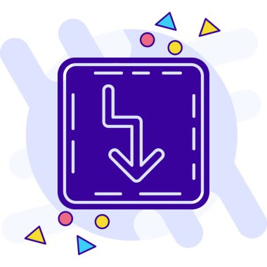 yön renk ikonu vektörü.