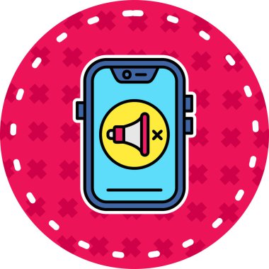 Elmas içeren bir cep telefonu simgesinin vektör çizimi