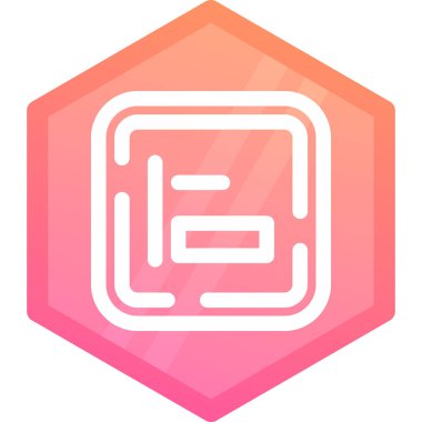 Benzersiz altıgen vektör simgesi