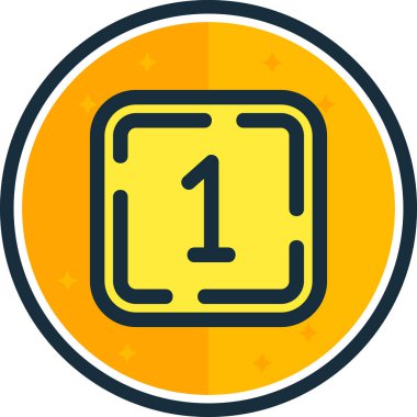 birincilik düzleştirilmiş vektör simgesi