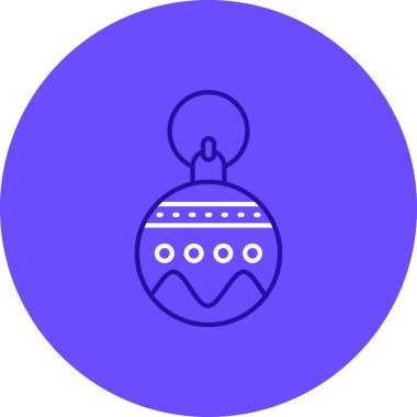 Eşsiz Noel Topu Vektör Hattı Simgesi