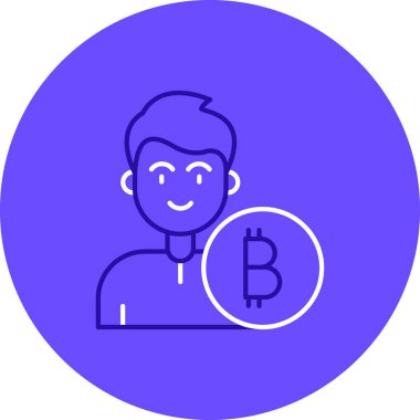 bitcoin. Web simgesi basit illüstrasyon