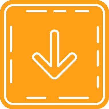 Bir çerçeve içinde ok vektör simgesi