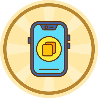 akıllı telefon simgesi modern vektör illüstrasyonu