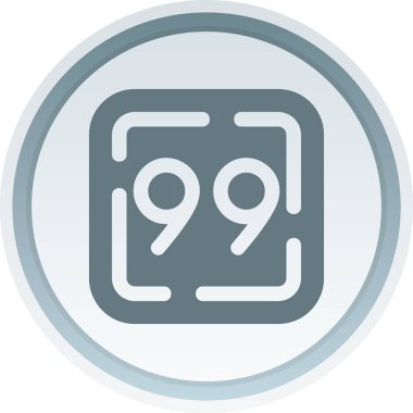 999 modern simgenin vektör illüstrasyonu