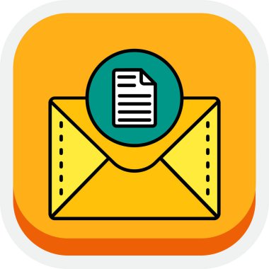 Moda biçimi izole edilmiş arkaplanda e- posta simgesi