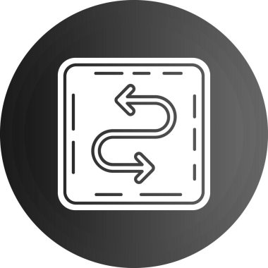 Modern b 'nin vektör illüstrasyonunda okun eksik simgesi