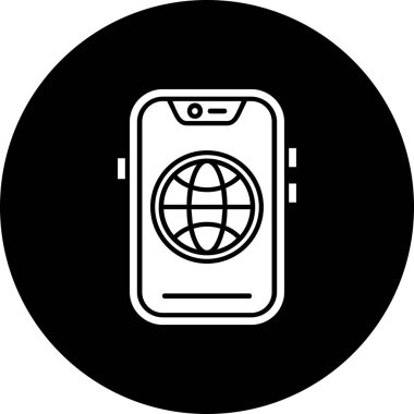 akıllı telefon dünya, vektör illüstrasyon tasarımı