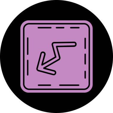 Yol işareti simgesi. anahat yol yol yol vektör rengi düz izole