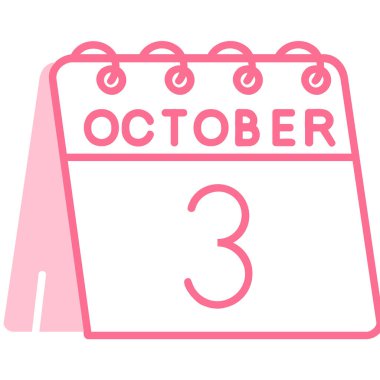 Ekim takvim simgesi tasarım vektörü