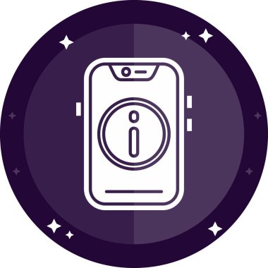 Bir cep telefonu simgesinin vektör illüstrasyonu