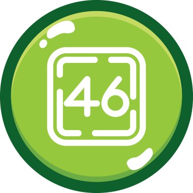 Beyaz arkaplanda 4 numaralı simgeye sahip yeşil bir çemberin çizimi