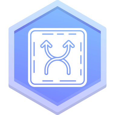 Mavi ve beyaz arkaplan simgesinin vektör çizimi