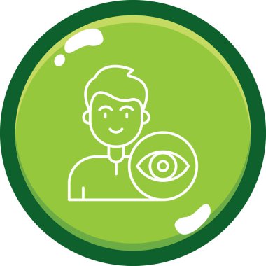 Göz. Web simgesi basit illüstrasyon