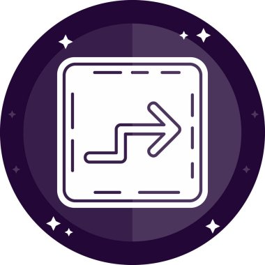 Çemberdeki tek bir simgenin vektör çizimi