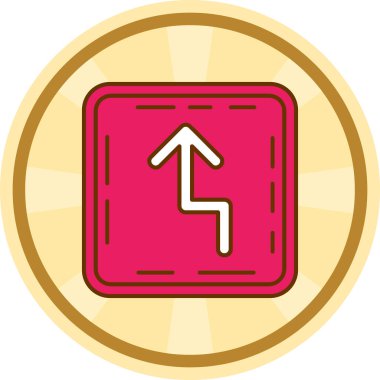 Eğilim biçimi izole edilmiş arkaplanda ok simgesi