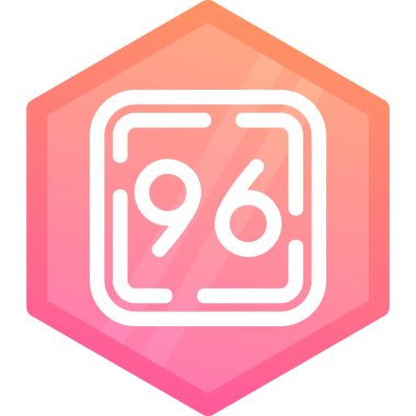 Tek bir 9 9 modern simgenin vektör çizimi