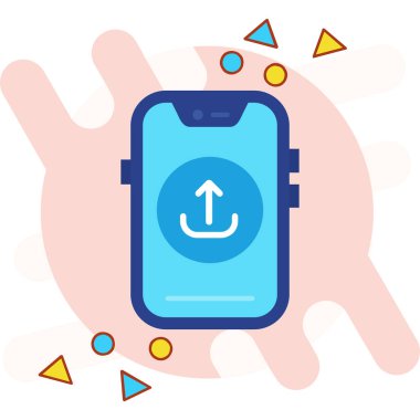 Smartwatch simgesi beyaz arka plan üzerinde izole anahat tarzı.