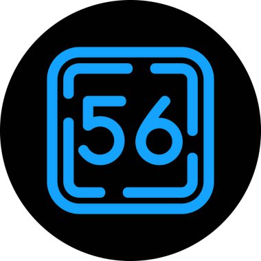 Mavi ve siyah simgenin vektör illüstrasyonu