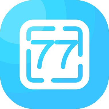 7 numaralı vektör simgesi modern basit illüstrasyon