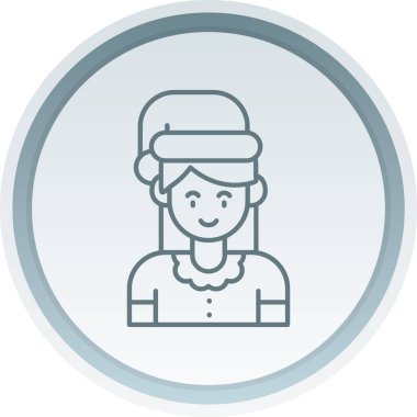 güzel kadın avatar karakter simgesi