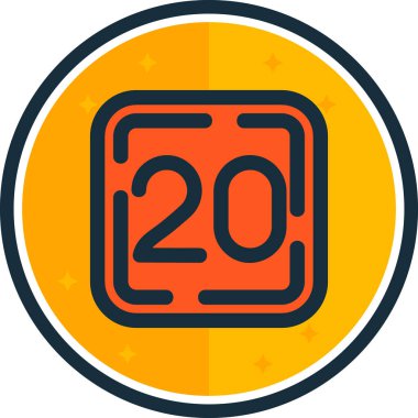 2 numaralı simge, vektör illüstrasyon tasarımı.