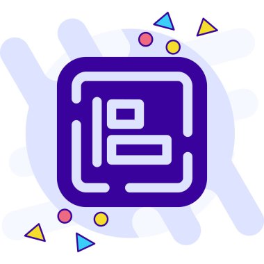 beyaz arkaplanda işaretleyici simgesi olan renk haritası konumu. Değişken rastgele dinamik şekiller. vektör illüstrasyonu