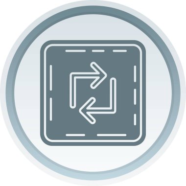 Benzersiz sol vektör çizgisi simgesi