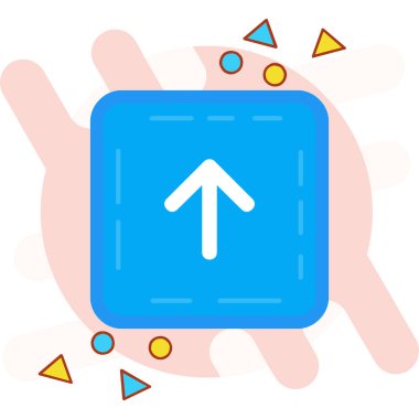 Yön ok simgesi, vektör illüstrasyonu