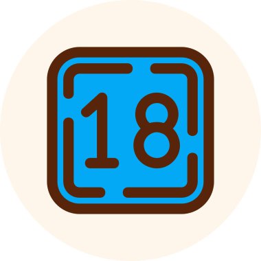 Çikolata. Web simgesi basit illüstrasyon