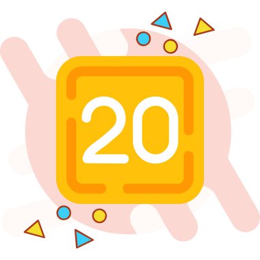 Yeni yılınız kutlu olsun 2020 tebrik kartı illüstrasyonu.