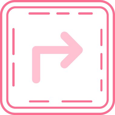 Ok sola. Web simgesi basit illüstrasyon