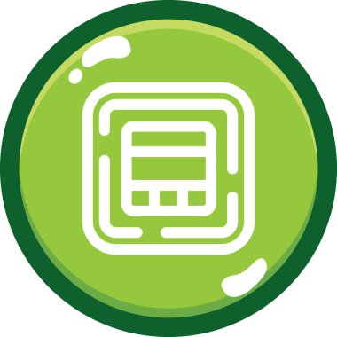 Yeşil dairenin eşsiz vektör çizimi