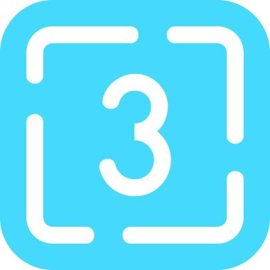 üç numara işaret simgesi. vektör illüstrasyonu