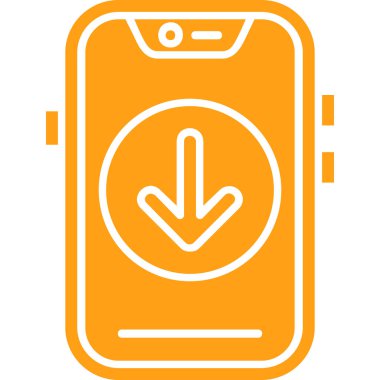 Akıllı telefon simgesinin vektör illüstrasyonu